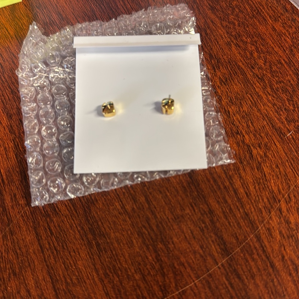 Kate Spade Gold and Pink Earrings - Picture 2 of 2